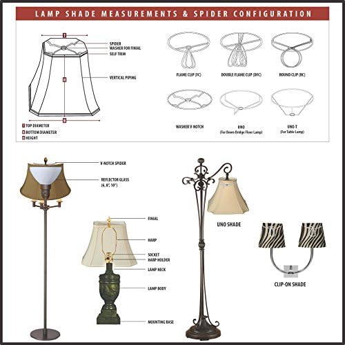 Royal Designs, Inc. Empire Clardier Lamp Shade со декоративен трим пламен клип фиттер, GSO-1039-5eg, 3 x 5 x 4,5, Egghell, 1 пакет