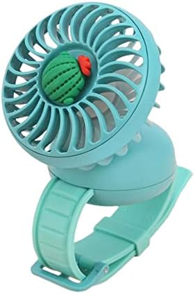 Magideal личен часовник мини вентилатор преносен симпатичен рачен зглоб удобност на зглобот, USB полнење, стилски мал вентилатор за спорт на