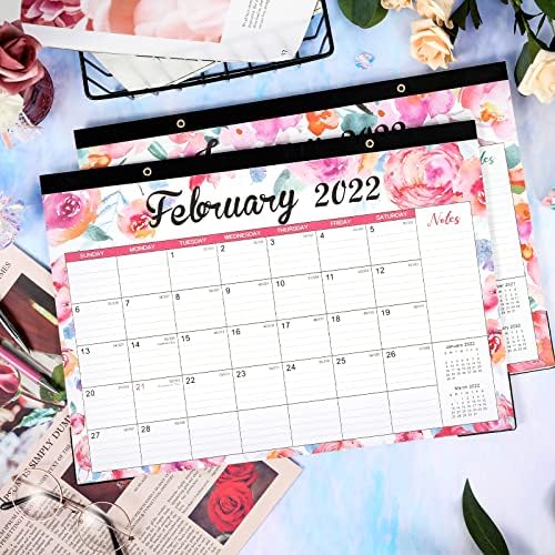 2022 Календар на бирото - 18 месечен биро / wallиден календар 2022 Планер, јануари 2022 година - јуни 2023 година, 12 '' x 17 Календар