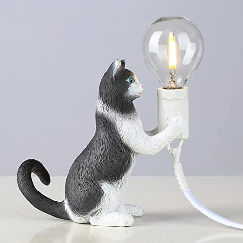 Ieudns прекрасна смола маче мачка ламба маса ноќ светла светла за студирање соба декор нордиски 11x6x13cm