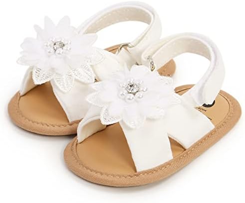 Gdsdym новороденче бебе девојки летни сандали со цвеќиња со цвеќиња меки единствени новороденчиња први чевли за облекување на креветчиња