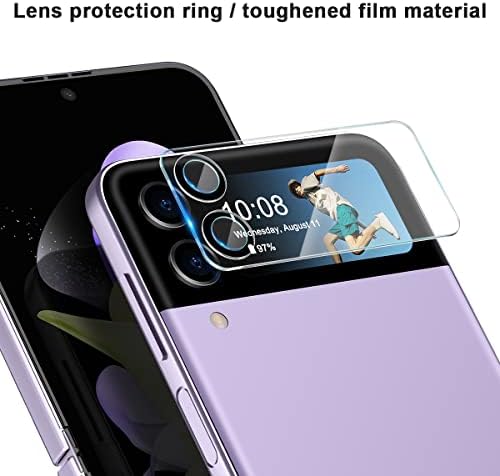 Уамарк За Galaxy Z Flip 4 5g Заштитник На Објективот На Фотоапаратот, [3 Пакет] Ултра Тенок Против Гребење [Пријателски За Случај] Транспарентен