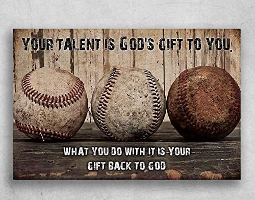 Бејзбол Топка - Вашиот Талент Е Божји Дар За Вас, Она Што Го Правите Со Тоа Е Вашиот, Подарок Назад Кон