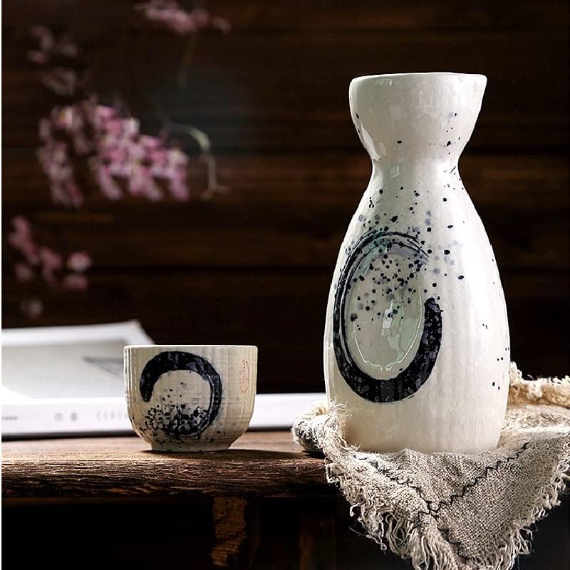 SDGH Sake постави керамички вино сет домашна изолација вино чаша керамика тенџере четири чаши саксира бело вино тенџере