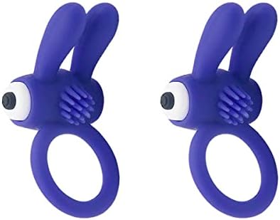 2 парчиња мажи силиконски зајак вибрирачки прстени што се носат мини вибратор Стимулатор за ловци за мажи за мажи жени