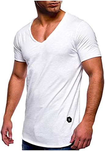 Шортска облека 2 парчиња сет за мажи кошули со кратки ракави, панталони за влечење, кои работат брзо тренингот за сушење Активна облека