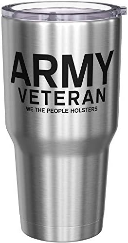 Ние Луѓето Футроли-Армиски Ветеран-Армиски Тамблер - Американско Знаме Кафе Патување Кригла-Ветерани Ден Тамблер-Двојно Изолирани Тамблер-30 мл