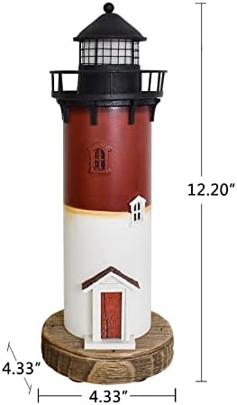 Аеципл дрвен светилник со светла Наутички таблети фигура плажа со тематски украси - осветлена кула светло дрво за декорација на забави
