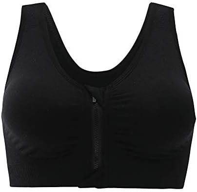 NANADAY Women's Zip Front Sports Sports Bra Безжичен тркач Јога градник Активен спортски градник