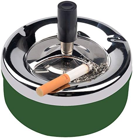 M тркалезно притискање надолу од не'рѓосувачки челик модерна таблета цигара од пепел со лента за вртење, цигара од цигари за внатрешна или надворешна употреба, деск