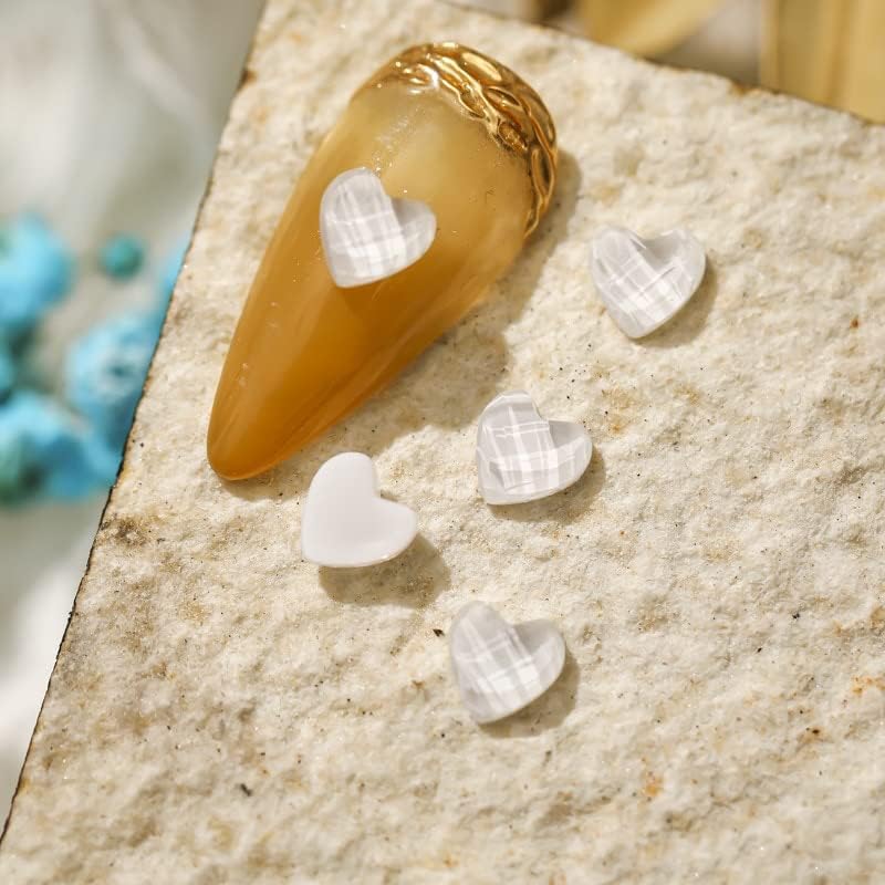 50 парчиња мока смола срцева нокти уметнички шарм 3Д смола дијамант дел фантазија мала loveубовна декорација на ноктите Rhinestone diy делови
