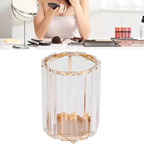 Држач за четка за шминка AUNMAS, транспарентно стакло Прекрасна голема калибар декоративна рака ткаена пенкана четка Организатор за