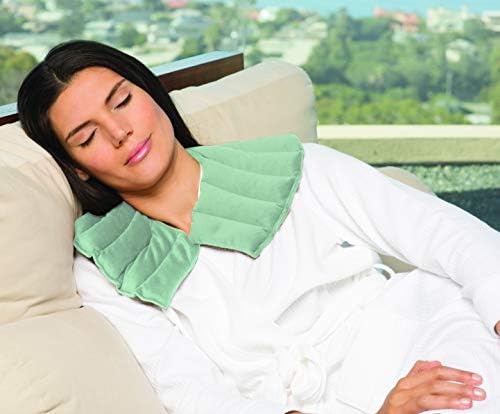 Сонско спа -удобност микробрановско обвивка на рамото со ароматерапија, релаксатор на вратот, топол или ладен врат лаванда и релјеф на