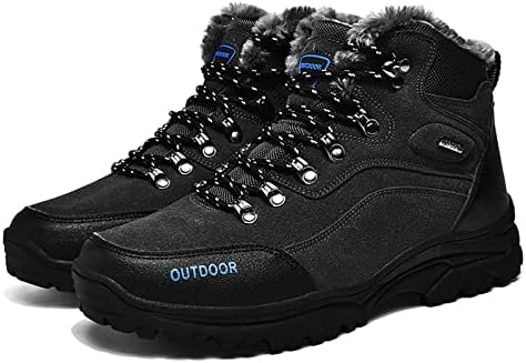 Чизми за пешачење за мажи водоотпорни зимски отворено не лизгаат снежни чизми, спортски чевли, чуваат топли чизми за планинарење