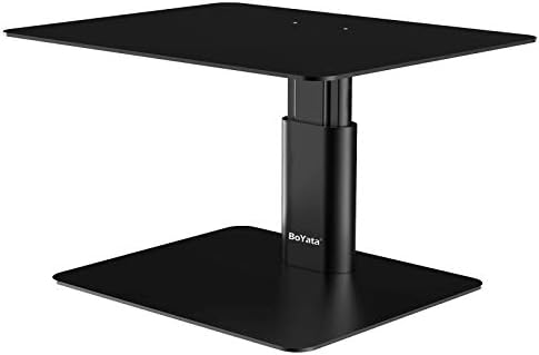 Штанд за монитор на Boyata, прилагодлив висина на висина на компјутерски држач за компјутер за биро, компатибилен со ТВ, компјутер,