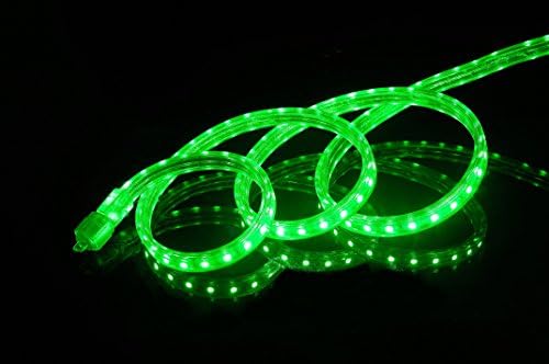 CBConcept UL наведен, 16,4 стапки, супер светла 4500 лумен, зелена, затемнета, 110-120V AC флексибилна рамна LED лента за јаже, светло,