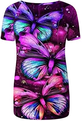 Шарела есен летен блуза маица за дама краток ракав 2023 облека екипаж памучна графичка маица G3 G3