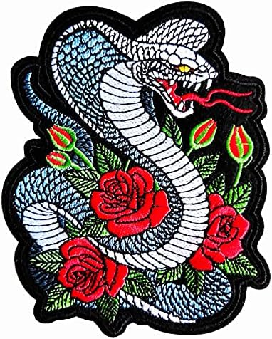 Огнен цвет змија орел волк значки амблем железо на лепенка извезена шива на закрпи за џинс фустан за облекување детска торба маица занаетчиска облека