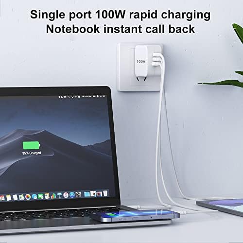 USB C Charger, 100W Брза блок за полнач, PPS PD Dual USB C полнач w/преклоплив приклучок, блок за полнење на типот C Компактен адаптер