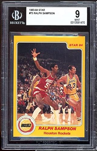 Ралф Сампсон дебитант картичка 1983-84 Starвезда 73 BGS 9 - Кошарка за дебитантски картички за кошарка
