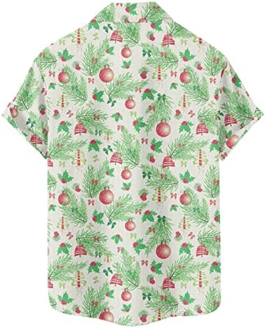 Менс Божиќ Дедо Мраз 3Д Дигитално копче за печатење со кратки ракави со кратки ракави маички маички со долги маички со долги ракави маички