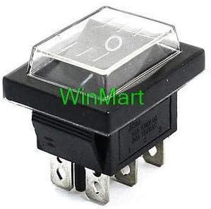 2PCS AC250V 16A 125V 20A DPDT 6PIN 2-позиција Рокер прекинувач W Водоотпорен капак