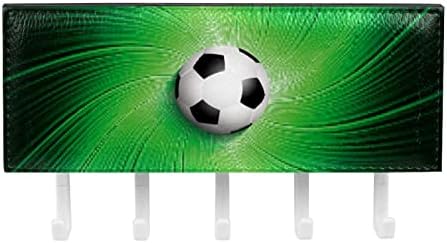 Фудбалски фудбал Организатор на решетката со зелена позадина со 5 куки wallидни кујнски полици за кујни решетката Мултифункционална