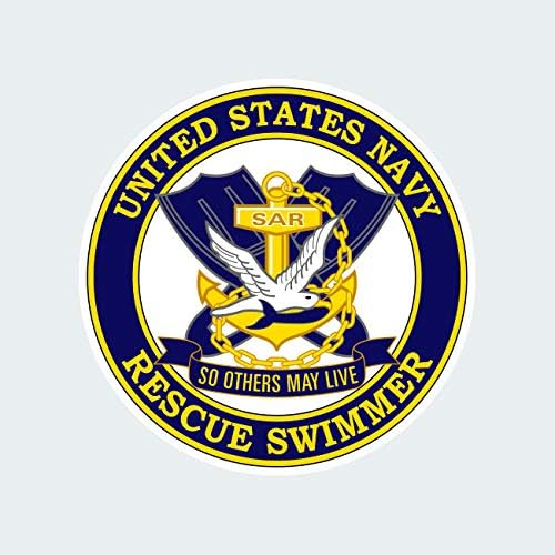 Fagraphix Соединетите држави за спасување на морнарицата пливачи SAR налепница Декларална лепило за да можат другите да живеат