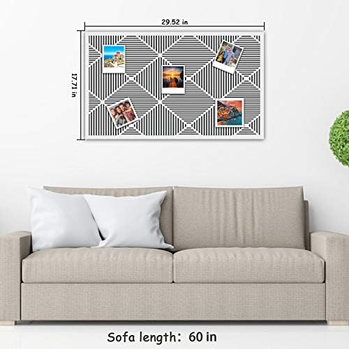 Амон железна фото wallидна геометриска лента Слика со зачинети и прилагодени магнети монтиран билтен, магнетна, табла за пораки, 30 17,7 × 17,7