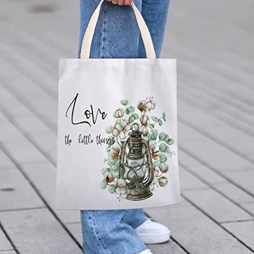 Платно торба за тота за жени ги сакаат малите нешта акварел цветни во asonидарски тегла торбички прекрасни памучни цвеќиња во вазна сопствена наставничка тота торба