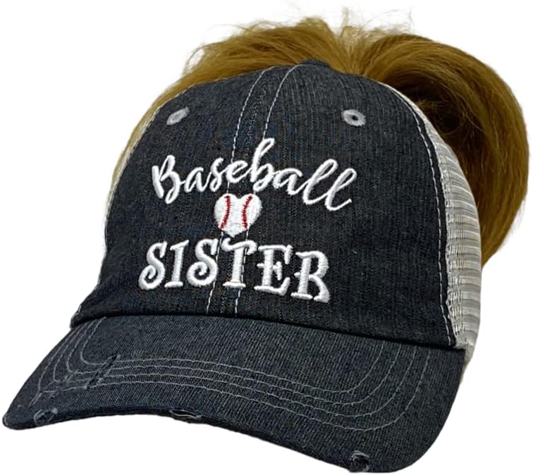 Кокомо Соул Женски Девојки Бејзбол Сестра Шапка | Бејзбол Сестра НЕУРЕДНА Пунџа Врвот Отворање Шапка | Бејзбол Сестра 229 Темно Сива