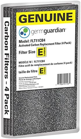 Germguardian Guardian Technologies Germguardian Air Прочистувач на воздухот Оригинален јаглерод филтер 4-пакет со употреба на