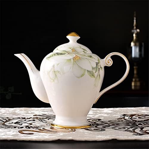 Ccbuy магнолија керамички домаќинство чајник чајник во европски стил кафе, керамички чајник попладневен чај прибор