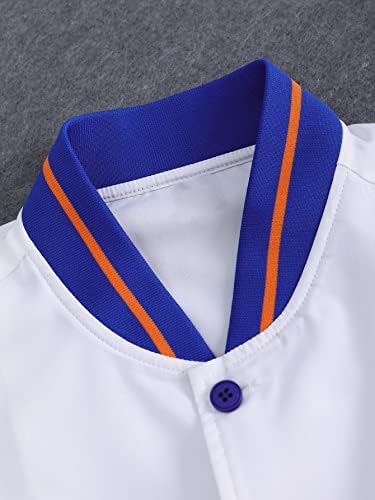 Ојоангл машки две парчиња облека во боја блок буква печати кратки ракави за бејзбол јаки кошули и шорцеви поставени
