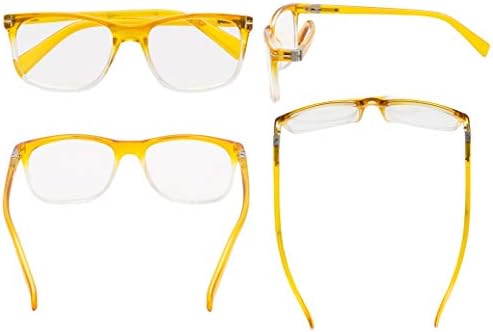 Gr8sight 5-пакет модерен дизајн очила за читање со пролетни храмови за жени и мажи читатели