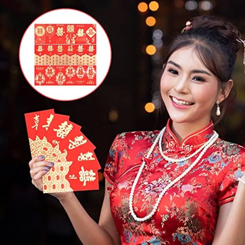 Ганазоно Готовински Пликови Двојни Црвени Пликови Кинеска Торба За Подароци За Среќа Во Хонг Бао Нова Година Пакети За Готовина 2023 Пролетен