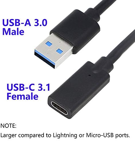 CERRXIAN USB 3.0 Машки ДО USB Тип C 3.1 Женски Кабел &засилувач; ПРАВ Агол USB Тип А ДО USB C Кабел