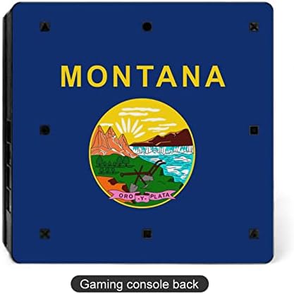 Налепница за покривање на државно знаме на Монтана Калифорнија, за налепница PS4 тенок PS4 Pro Decal налепница компатибилен со PS4