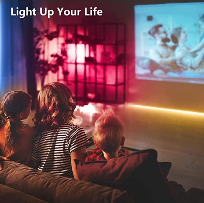 WiFi Smart RGB LED Светла Со Далечински Управувач, Ленти Светла, Компатибилен Alexa И Google Асистент, Промена На Бојата За Спална