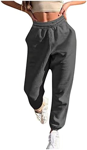 Женски џемпери на дното на дното со лесни џогери лабави удобно трчање џогинг панталони пешачење јога панталони активна облека