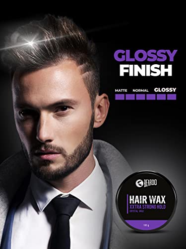 Восок на косата Beardo Xxtra, восок за коса, 100 gm | Кристален восок за коса за мажи | Сјајно завршување | Стил на коса, сјај