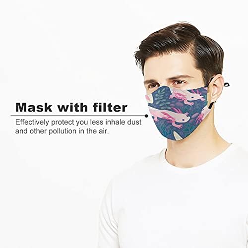Аксолотл 2 Парче Прилагодливи маски за лице со 4 прилагодливи филтри. Маски За Покривање на устата