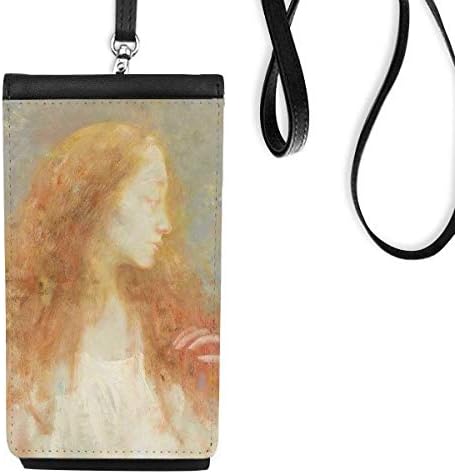 Долга коса убавина xjj масло за сликање Телефонска чанта чанта што виси мобилна торбичка црн џеб