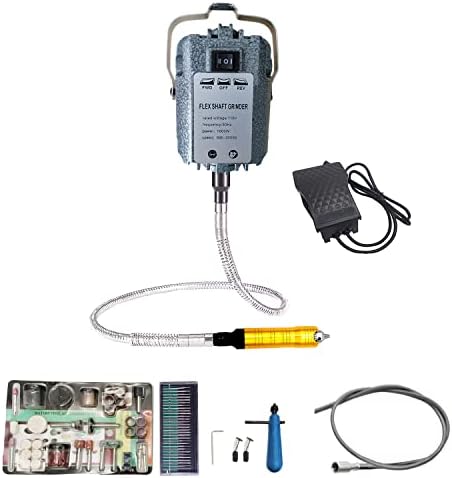 Tuntrol 1000W 30000rpm Флексот на ротационата алатка за вратило, задебелно 1/4 флексибилно вратило со педала за стапало на стапалото,