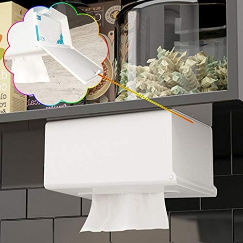 Landua кујнски ткиво кутија кутија со wallидови, монтирани со хартиена хартија, кујна за складирање на хартија, пластична салфетка за салфетка,