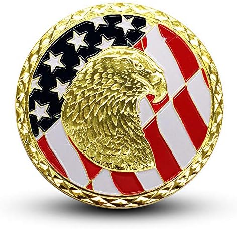 Исклучителна монета Американски златен орел медал starsвезди и ленти монети позлатени значки за колекција на монети на ветерани Армијата
