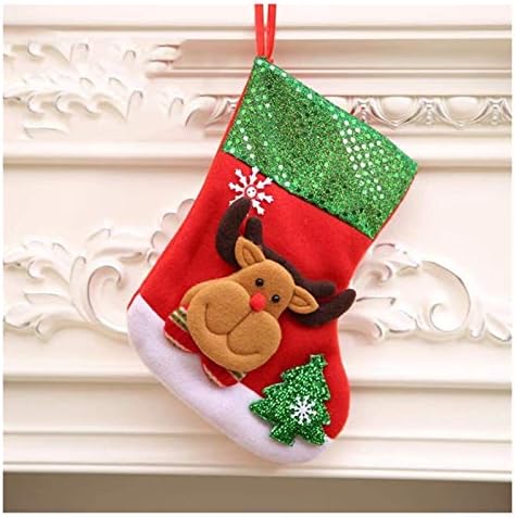 АЛРЕМО ХУАНГКСИНГ - Не -ткаени крпа Божиќни мини чорапи, почувствувано Божиќно дрво Дедо Клаус Снежен човек ирваси Подарок