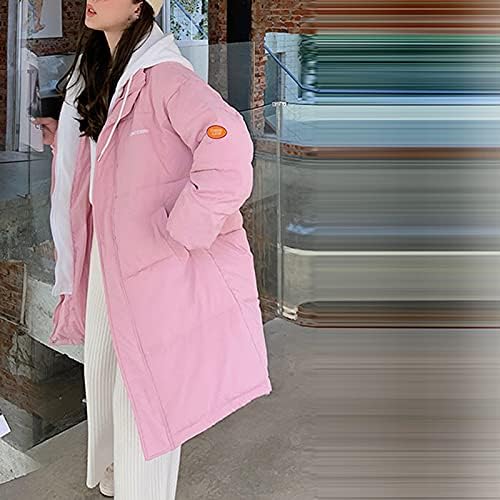 Foviguo палта за жени, парк со долги ракави есен случајни палта за жени плус големина удобност полиестер палто цврсто лаптоп