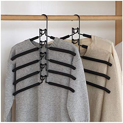 Закачалки 5 во 1 повеќеслојна облека закачалки за заштеда на простор за заштеда на простор за гардероба за гардероба