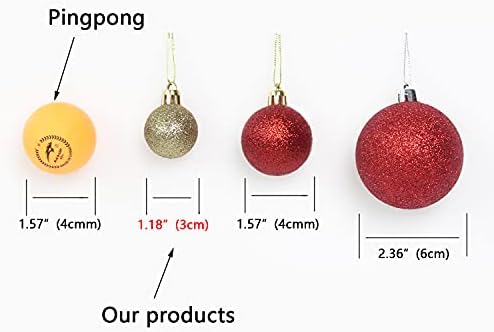 Божиќна топка Yeoooyoor, Божиќни украси, топки за украсување на новогодишни елки, топки за декорација на забави, златни Божиќни топки), 1,18